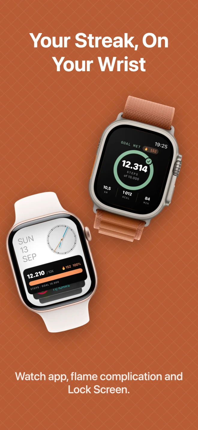 Stepyfocus Apple Watch app and streak complication